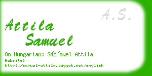 attila samuel business card